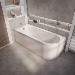 Eckbadewanne mit einer Rückenschräge 1700mm x 725mm – Links- oder Rechtsbündig  – Otterton