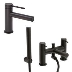 1-Loch Waschtischarmatur & Badewannenarmatur inkl. Handbrause | Farbe wählbar - Otto