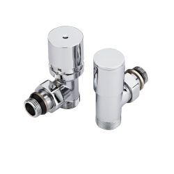 Hudson Reed - Thermostatisches Chrom-Heizkörperventil mit verchromten Griff wählbaren Adaptern