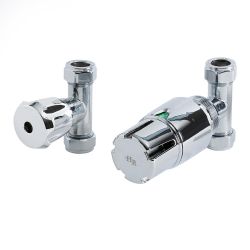 Heizkörperventil-Set, thermostatisch, Durchgang