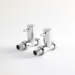 Minimalistisches Durchgangsventil Paar – Chrom – Select