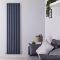 Hudson Reed Revive – Aluminium Design Heizkörper Vertikal (Doppellagig) | 1800mm x 470mm - Anthrazit