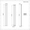 Hudson Reed Revive – Aluminium Design Heizkörper Vertikal (Doppellagig) | 1800mm x 230mm - Weiß