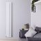 Hudson Reed Revive – Aluminium Design Heizkörper Vertikal (Doppellagig) | 1800mm x 230mm - Weiß