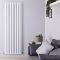 Hudson Reed Revive – Aluminium Design Heizkörper Vertikal (Doppellagig) | 1800mm x 590mm - Weiß