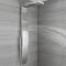 Duschpaneel mit Thermostat - mit Regen/Wasserfall-Duschkopf, Handbrause und Körperdüsen - Chrom -  Select