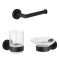 Nox Mattschwarzes 3-teiliges Badezimmerzubehör-Set