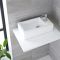 Aufsatzwaschbecken, rechteckig – 450mm x 250mm, mit 1 Hahnloch - Sandford