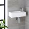 Aufsatzwaschbecken, rechteckig – 450mm x 250mm, mit 1 Hahnloch - Sandford