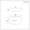 Ovales Aufsatzwaschbecken 805mm x 390mm (ohne Hahnloch) – Weiß - Ealing