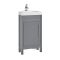 Eckwaschtisch mit Unterschrank und Waschbecken, 450mm (Farbe wählbar) – Farbe und Design der Griffe wählbar – Warwick