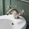 Hudson Reed Elizabeth - Bidet Armatur mit Zugstangen-Ablaufgarnitur & Kreuzgriffen - Wählbares Finish