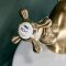 Hudson Reed Elizabeth - Bidet Armatur mit Zugstangen-Ablaufgarnitur & Kreuzgriffen - satiniertes Gold