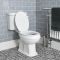 Nostalgie Bad Komplettset - Viertelkreis-Dusche, Stand-WC und Waschtisch mit Metallgestell – Richmond