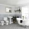 Badezimmerset Retro - mit freistehender Wanne, Stand-WC, Standwaschbecken und Stand-Bidet - Richmond