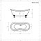 Badezimmerset Retro - mit freistehender Wanne, Stand-WC, Standwaschbecken und Stand-Bidet - Richmond
