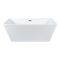 Freistehende Badewanne (eckig), mit zwei Rückenschrägen, 1615mm x 720mm, Mittelablauf – Farbe der Überlaufgarnitur wählbar – Sandford