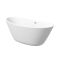 Freistehende Badewanne (oval) mit zwei erhöhten Rückenschrägen, Größe & Farbe des Überlaufs wählbar (Mittelablauf) – Ashbury