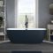 Freistehende Badewanne (oval) mit zwei Rückenschrägen - Größe & Farbe wählbar - Otterton