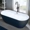 Freistehende Badewanne (oval) mit zwei Rückenschrägen - Größe & Farbe wählbar - Otterton