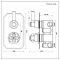 Hudson Reed Elizabeth - Retro Unterputz-Thermostat für 2 Verbraucher - satiniertes Kupfer