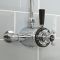 Hudson Reed Elizabeth - Retro Dual Aufputz-Thermostat für 1 Verbraucher - Chrom/Schwarz