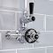 Hudson Reed Elizabeth - Retro Twin Aufputz-Thermostat für 1 Verbraucher - Chrom/Schwarz