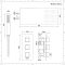Eckiges Dusch-Thermostat mit flachem Wand-Duschkopf und Brausestangenset, Chrom - Kubix