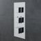 Eckiges Dusch-Thermostat mit flachem Wand-Duschkopf und Brausestangenset, Chrom - Kubix