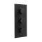 Unterputz-Duschsystem mit Thermostat - mit 400mm x 400mm Unterputz-Duschkopf und Handbrauseset - Schwarz – Nox