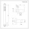 Unterputz-Duschsystem mit Thermostat - mit 400mm x 400mm Unterputz-Duschkopf und Handbrauseset - Schwarz – Nox