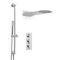 Rundes Dusch-Thermostat mit schmalem Duschkopf und Brausestangenset, Chrom - Como