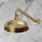 Retro Unterputz Duschsystem mit Thermostat, Wand-Duschkopf und Brausegarnitur - satiniertes Gold – Elizabeth