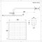 Harting Thermostatarmatur, 200mm x 200mm quadratischer Kopf und Handbrause - Gebürstetes Nickel