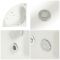 Whirlpool-Eckbadewanne, 1200mm x 1200mm, mit Schürze, Weiß – Massagedüsen wählbar – Belstone