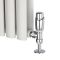 Hudson Reed - Thermostatisches Chrom-Heizkörperventil mit verchromten Griff wählbaren Adaptern