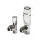 Heizkörperwinkelventil-Set Thermostatisch Chrom inkl. Multiadapter für 14mm Kupferrohre im Set