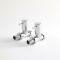Minimalistisches Durchgangsventil Paar – Chrom – Select