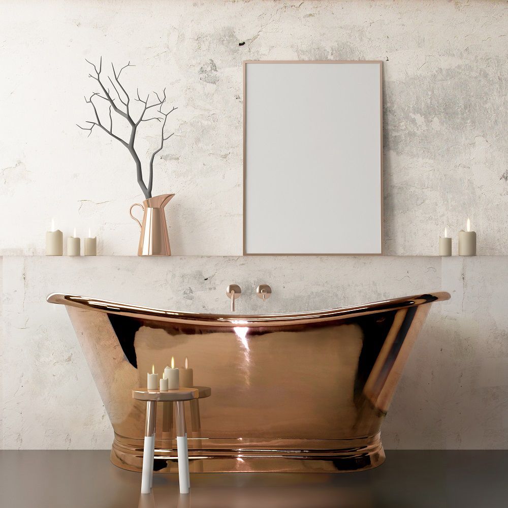 Traditionelle Kupfer Badewanne (freistehend) - Kupfer - Hudson Reed Sienna