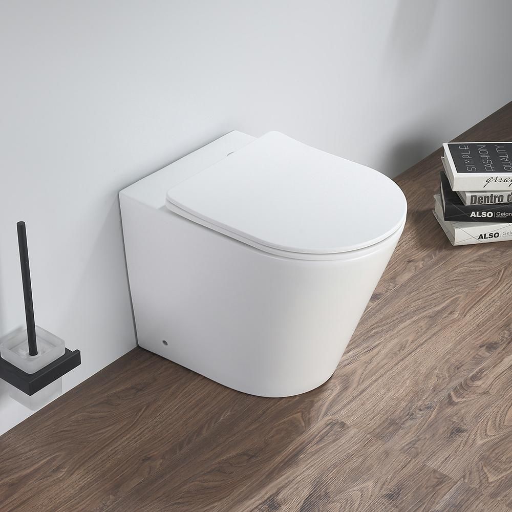 Stand-WC inkl. Sitz mit Absenkautomatik – Weiß - Colby