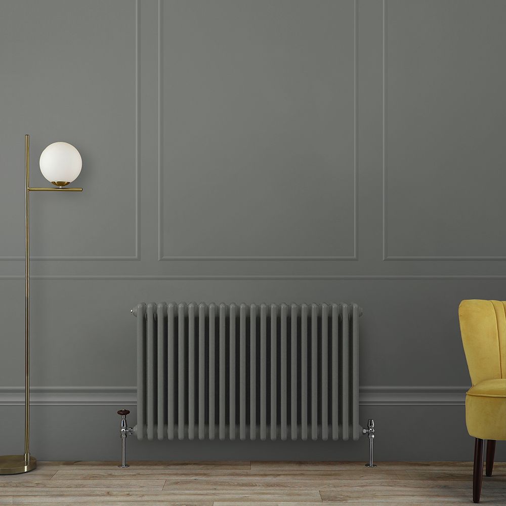 Gliederheizkörper (3-Säulen), horizontal - Größe & Grauton wählbar – Regent