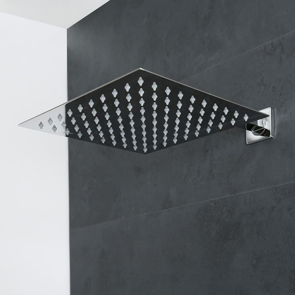 Duschkopf eckig ohne Halterung, 300mm x 300mm – Chrom - Kubix