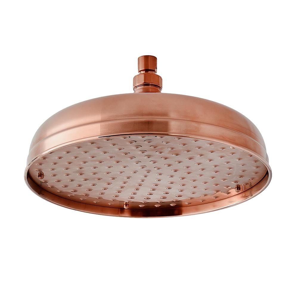 Retro-Duschkopf 300mm, ohne Wandarm – satiniertes Kupfer – Elizabeth