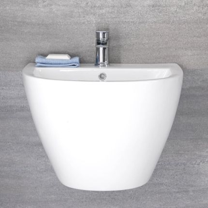 Wand-Handwaschbecken 530mm x 440 mm Weiß 1 Hahnloch - Ashbury