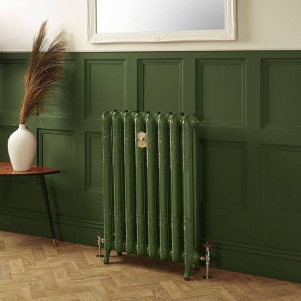 Gusseisen-Heizkörper - Höhe 950mm, Breite auswählbar - Duck Green W55 von Farrow & Ball - Charlotte