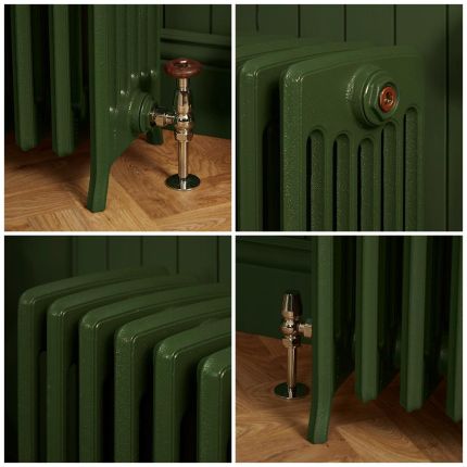 Gusseisen-Heizkörper (6-lagig) - Höhe 660mm, Breite auswählbar - Duck Green W55 von Farrow & Ball - Isabel