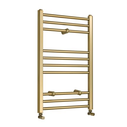 Flacher Handtuchheizkörper | Größe wählbar – satiniertes Gold – Orelia