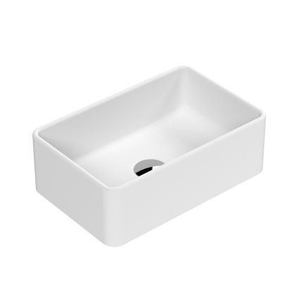Aufsatzwaschbecken rechteckig 365mm x 235mm (ohne Hahnloch) - Mattweiß