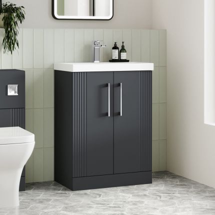 Waschtischunterschrank mit Waschbecken 500mm – Farbe wählbar