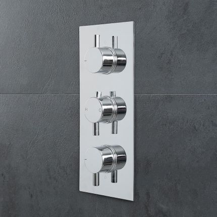 Unterputz-Thermostat für 2 Verbraucher - Chrom - Como